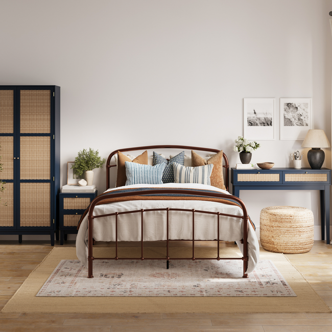 Valentina Blue 6 Drawer Chest