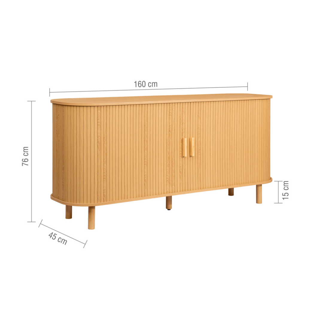 Lille Fluted Oak Sideboard