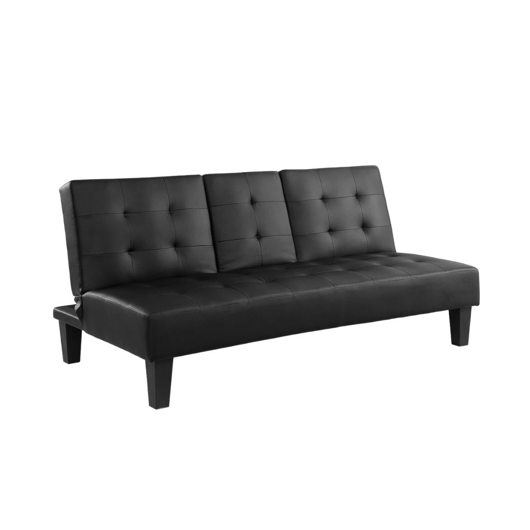 Fin Black PVC Sofa bed
