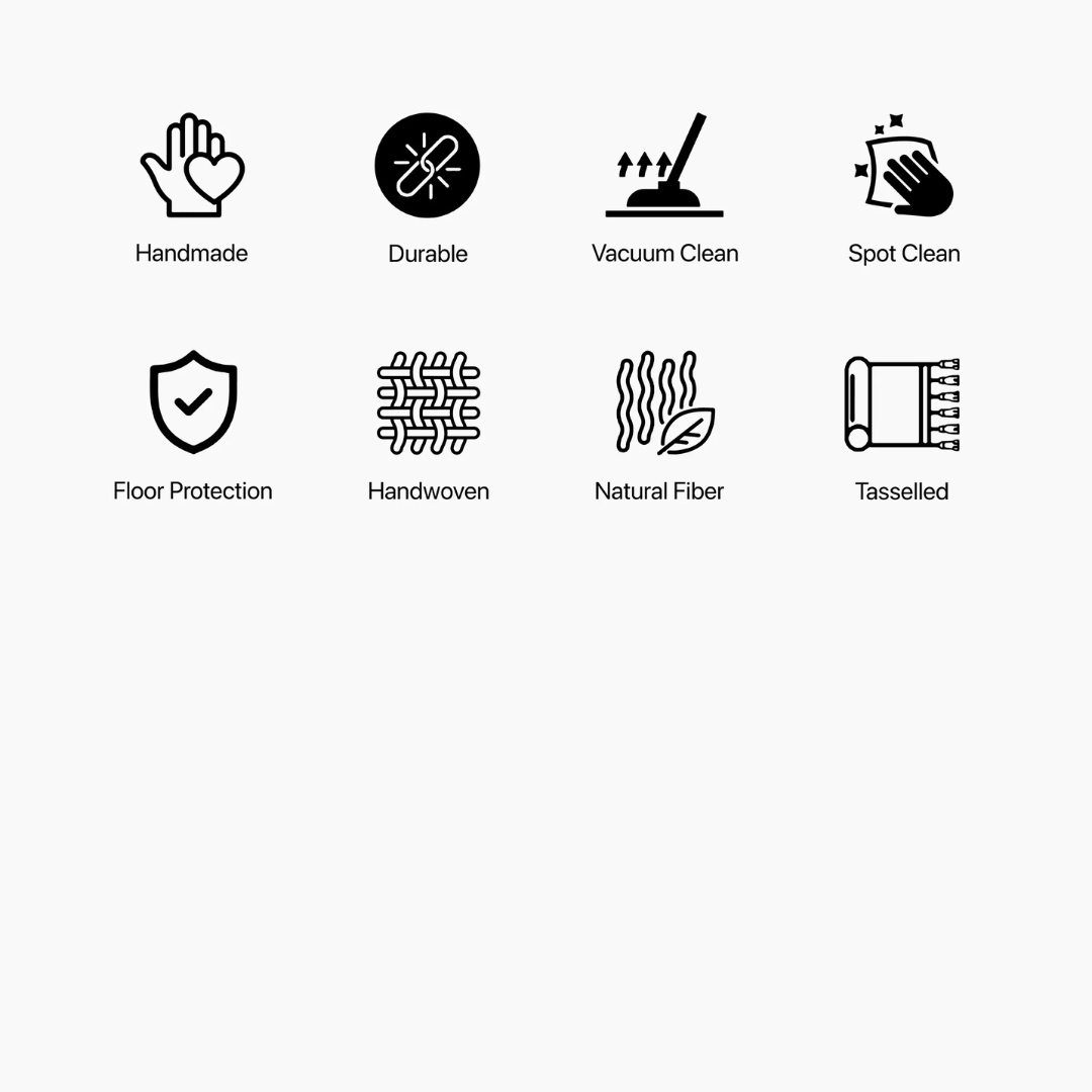 Ocean Handwoven Jute Kilim