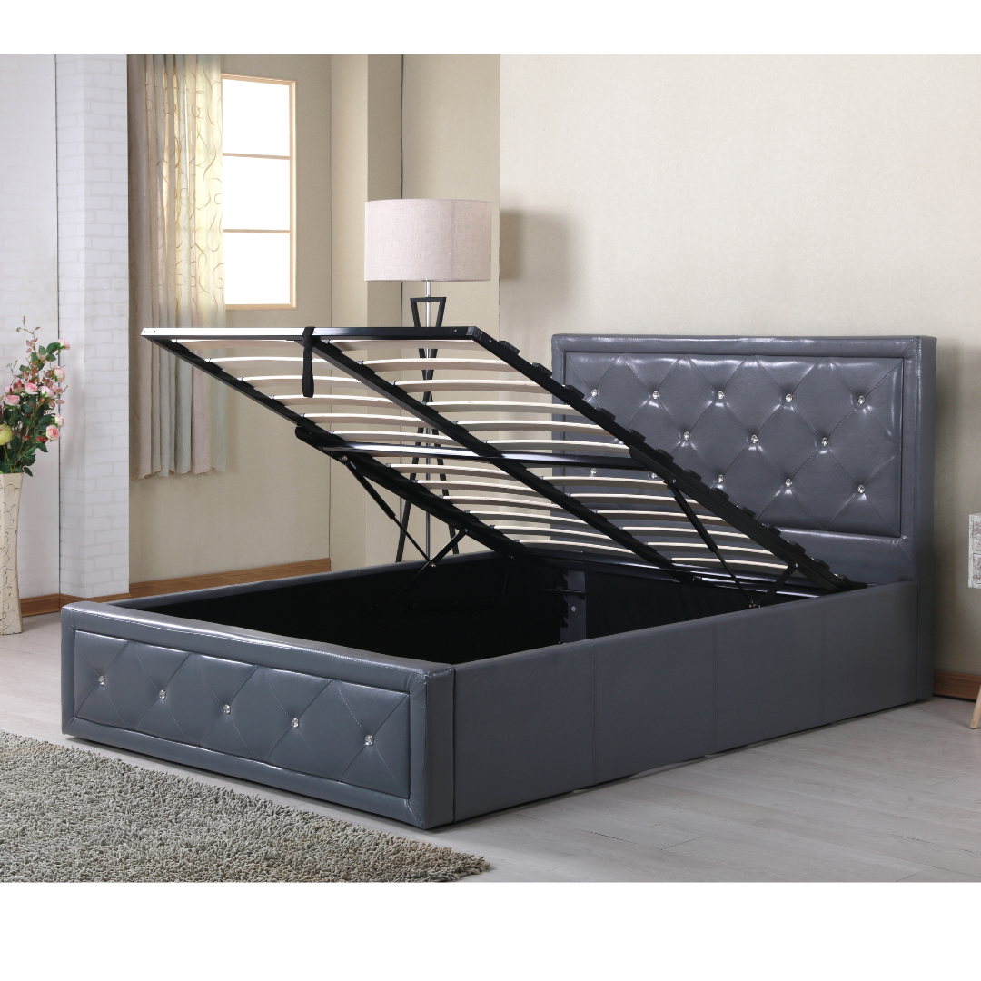 Asma Faux Leather Ottoman Bed Frame
