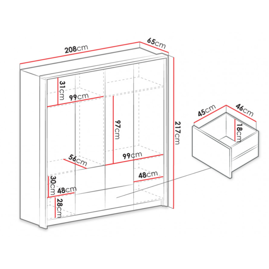 Eclipse Bi-Folding Sliding Wardrobe