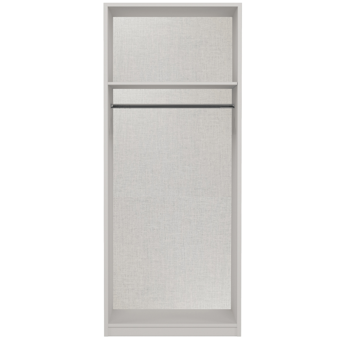 Castro Anthracite Larch Two Door Combi Wardrobe (Assembled) - Furniturezone