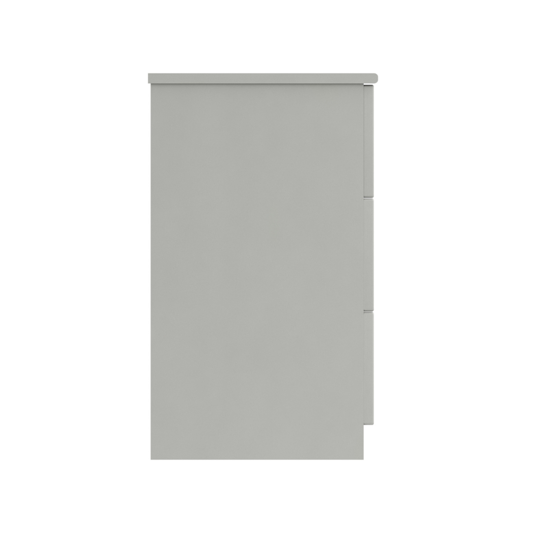 Derwent White High Gloss 3 Drawer Double Chest (Assembled)