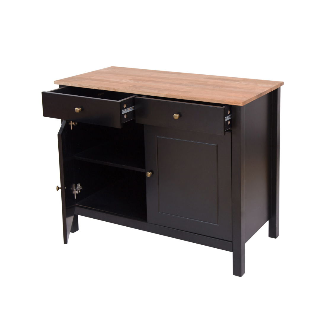 Gammel Black Oiled Wood Sideboard