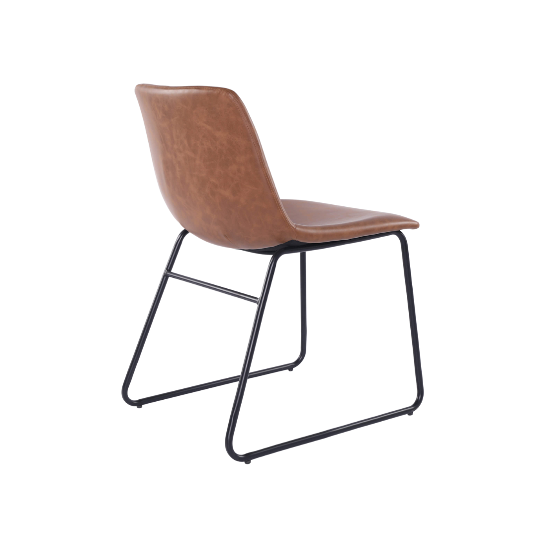 Herta Black & Tan Dining Chair (Pack of 2)