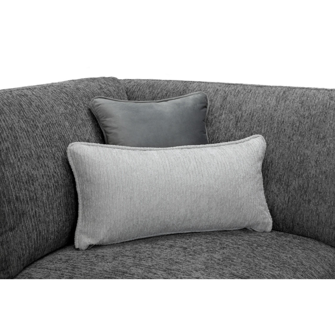 Naples Large Grey Fabric Corner Sofa