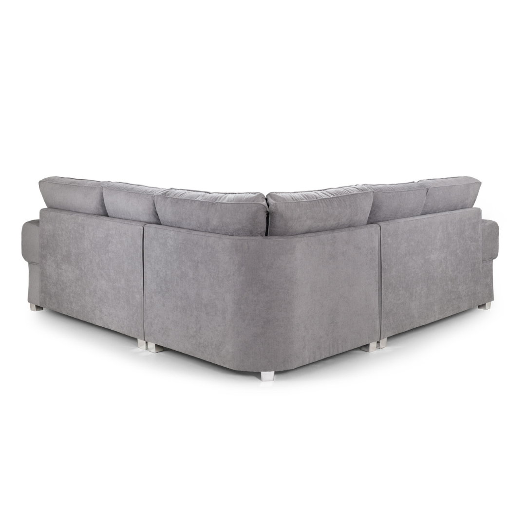 Verona Large Full-back Grey Corner Sofa