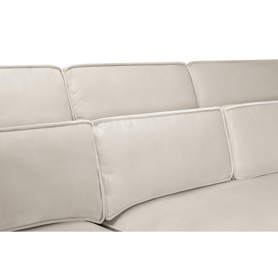 Sloane Large U Shape Cream Fabric Sofa