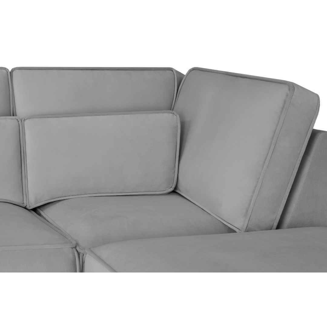 Sloane Large U Shape Grey Fabric Sofa