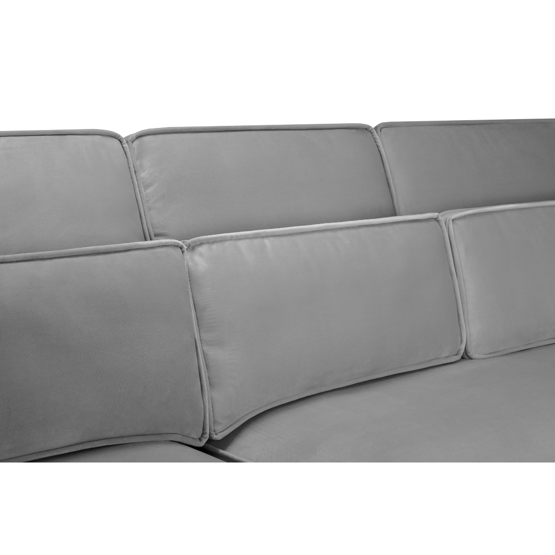 Sloane Large U Shape Grey Fabric Sofa