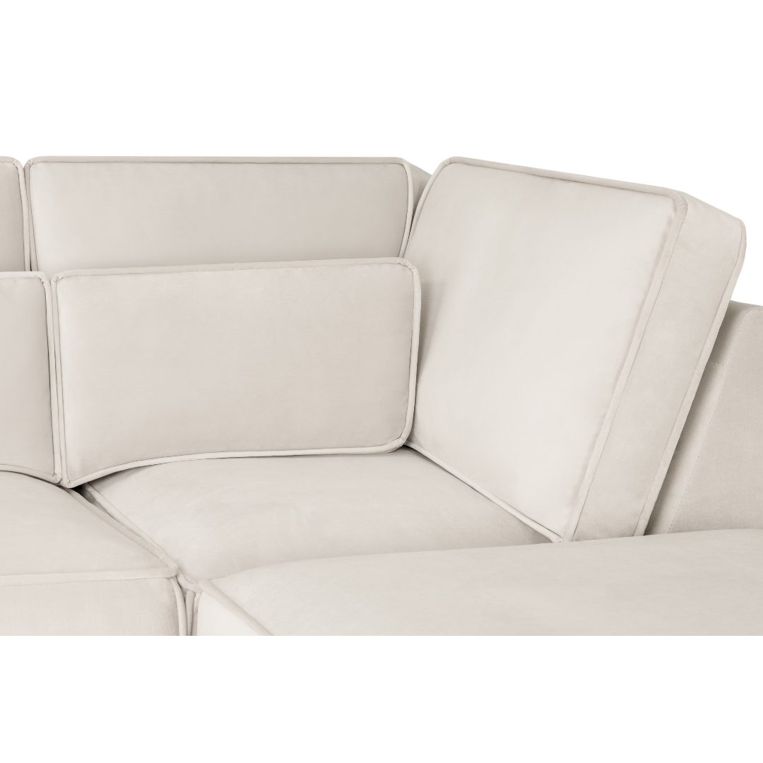 Sloane Large U Shape Cream Fabric Sofa