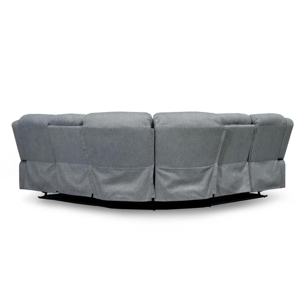 Venturi Electric Recliner Grey Corner Sofa