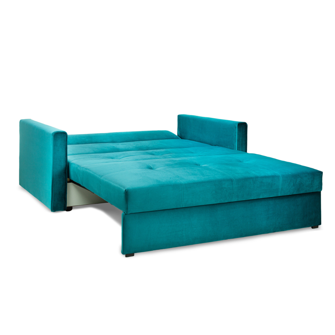 Viva Sofabed Plush Teal 2 Seater