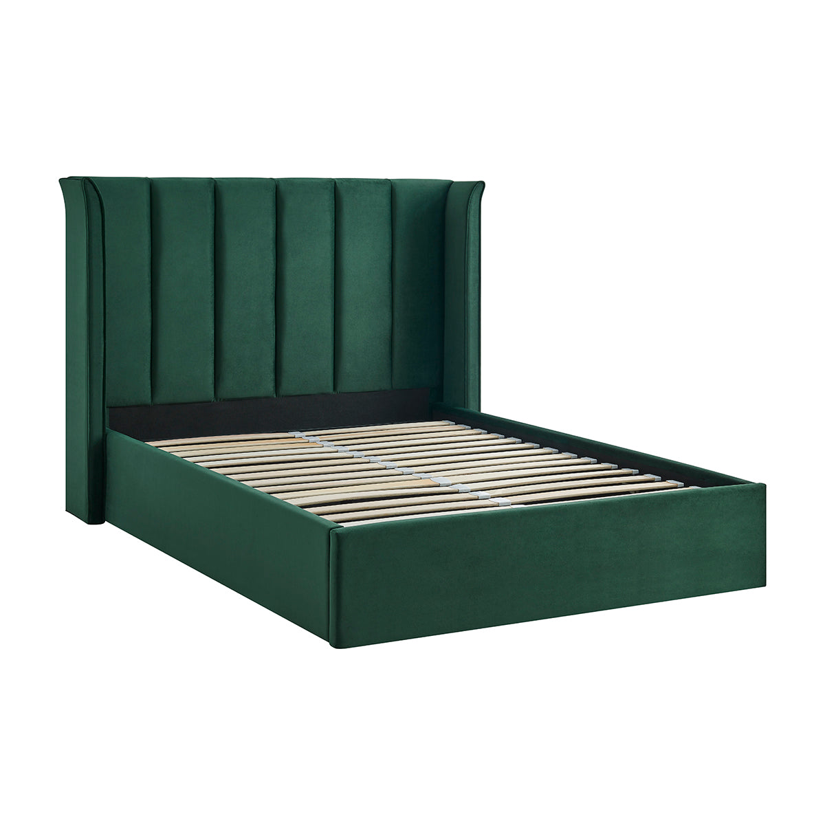 Vera Emerald Green Ottoman Storage Bed Frame
