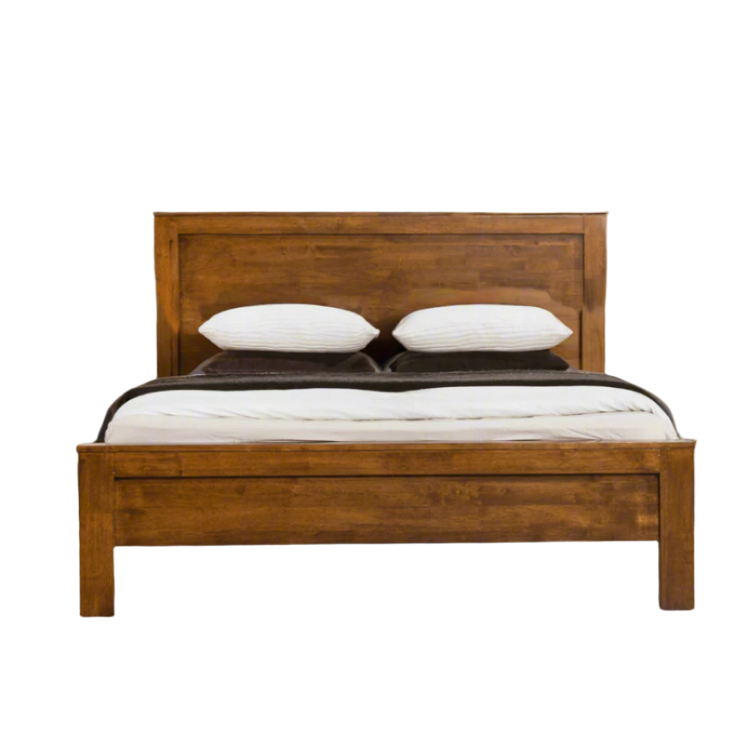 Astley Solid Wooden Bed Frame - Rustic Oak - Furniturezone