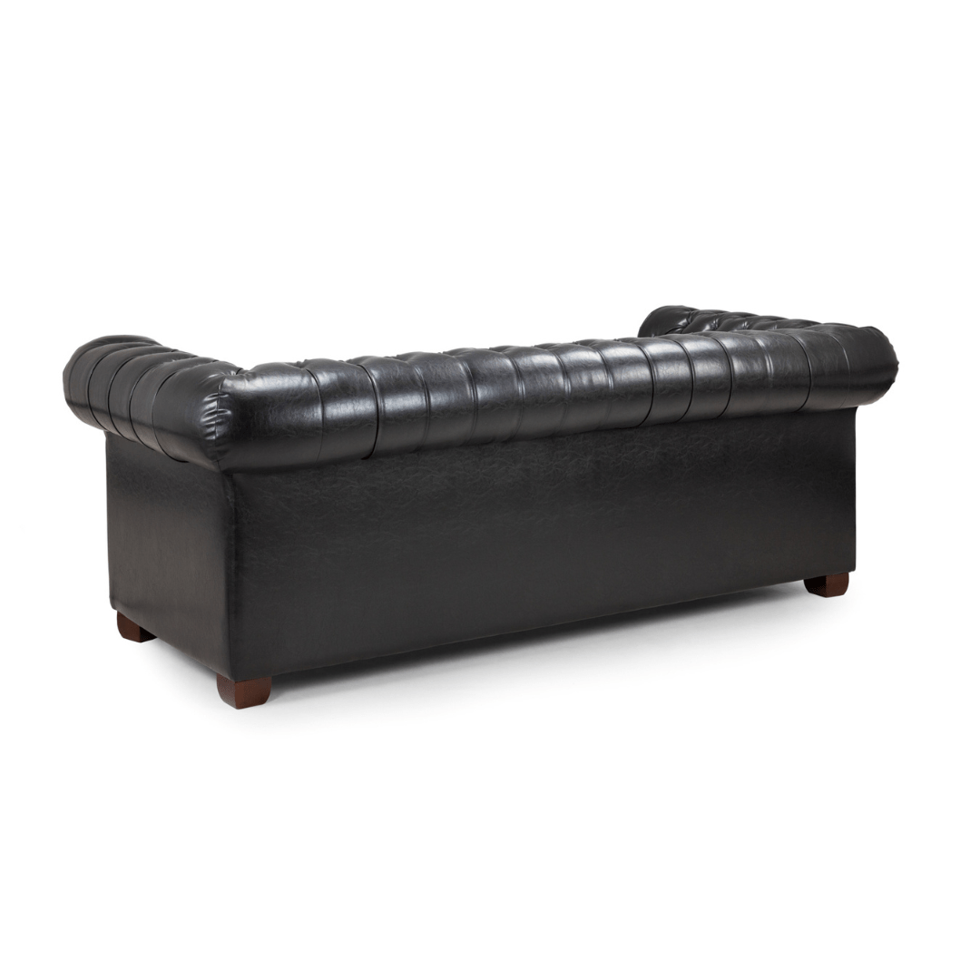 Chesterfield Bonded Leather 3 Seater Sofa - Furniturezone