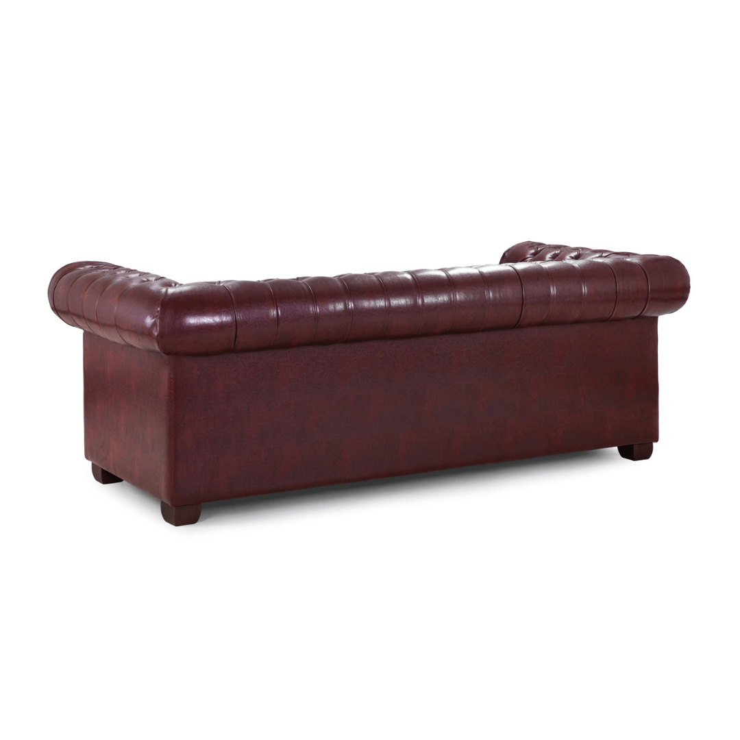 Chesterfield Bonded Leather 3 Seater Sofa - Furniturezone