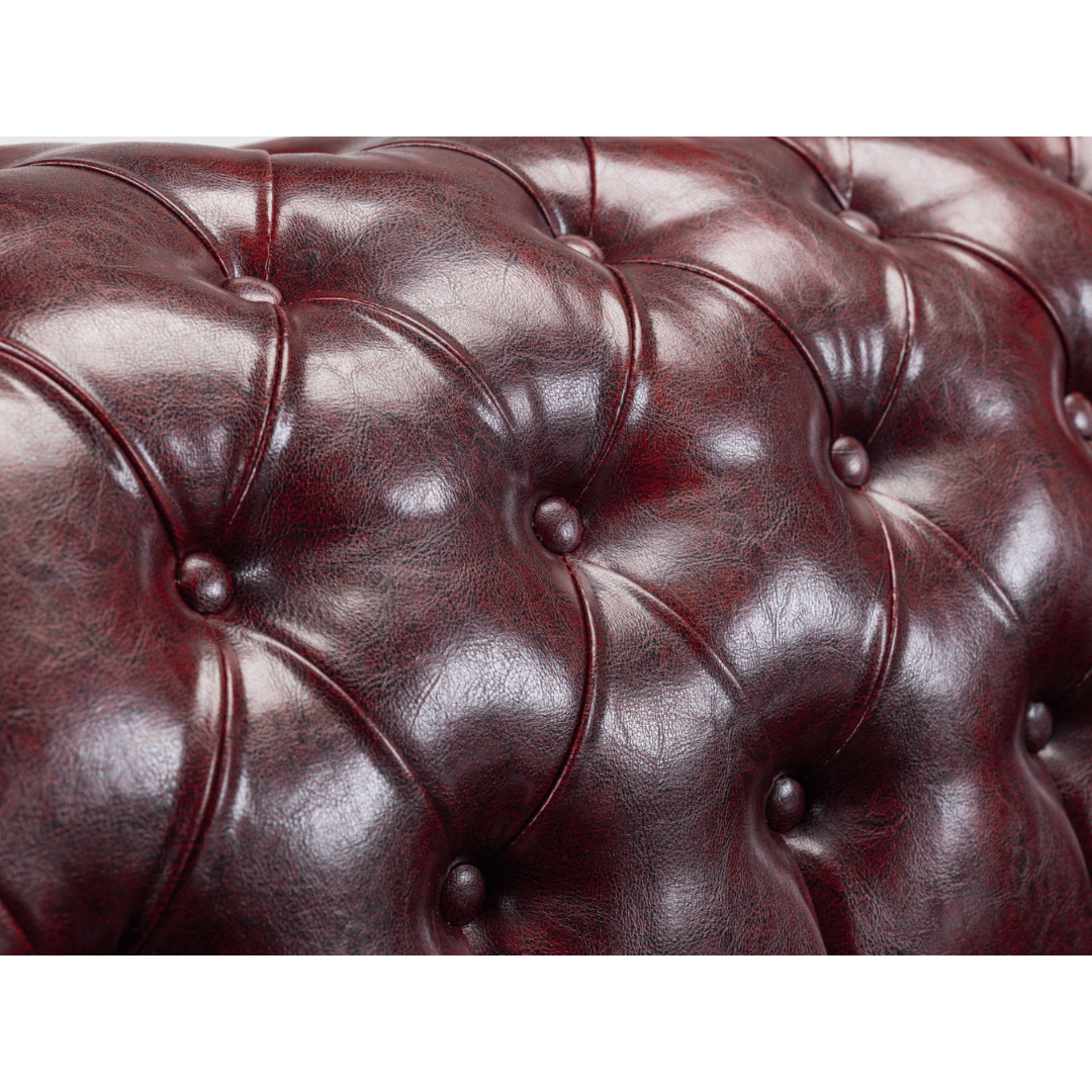 Chesterfield Bonded Leather 3 Seater Sofa - Furniturezone