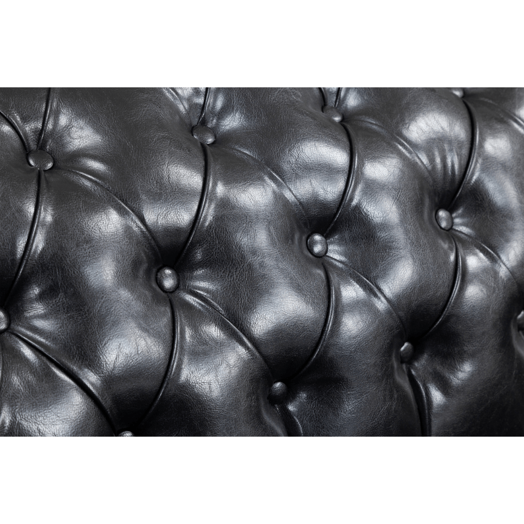 Chesterfield Bonded Leather 3 Seater Sofa - Furniturezone