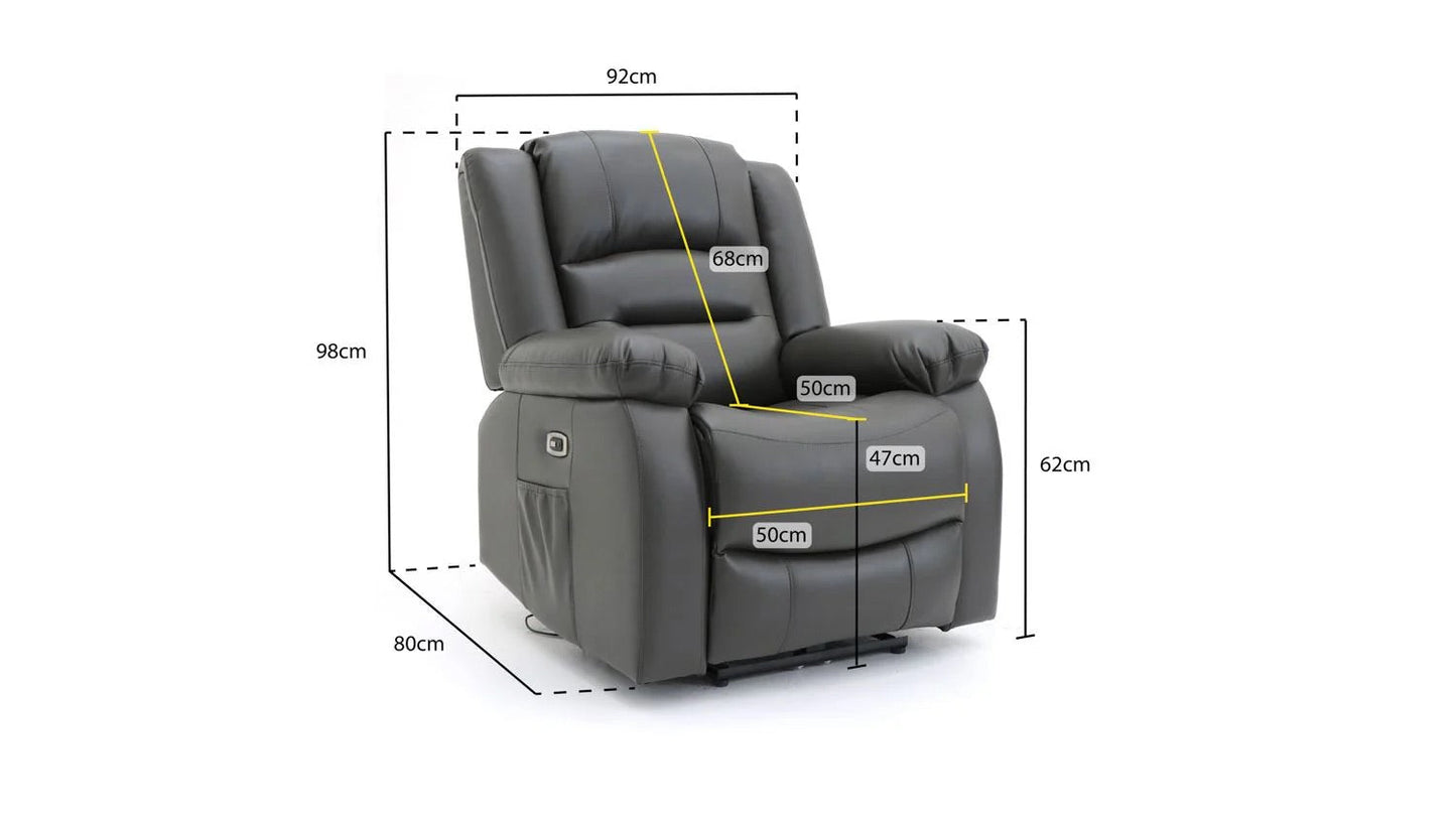 Costa Electric Recliner Sofa Grey Armchair
