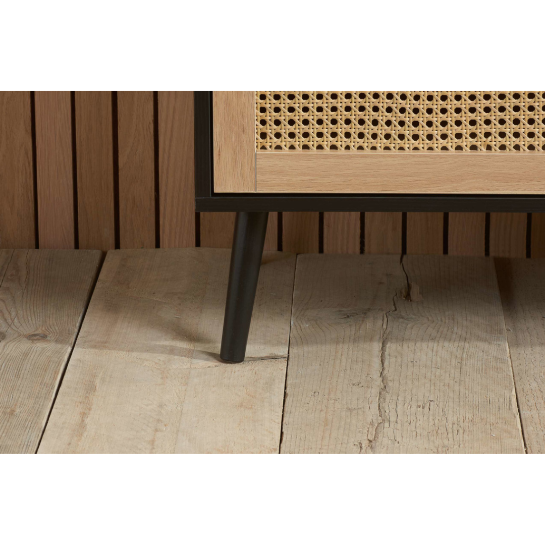 Marchesi 7 Drawer Rattan Chest Black