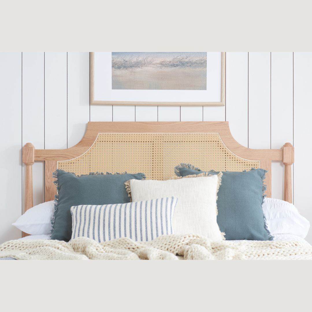 Marotta Rattan Solid Oak Oak Bed Frame