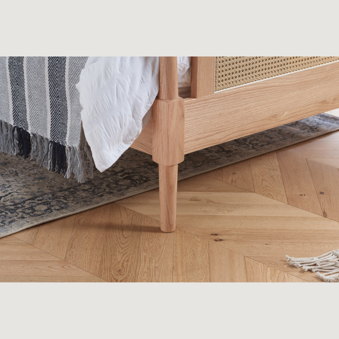 Marotta Rattan Solid Oak Oak Bed Frame