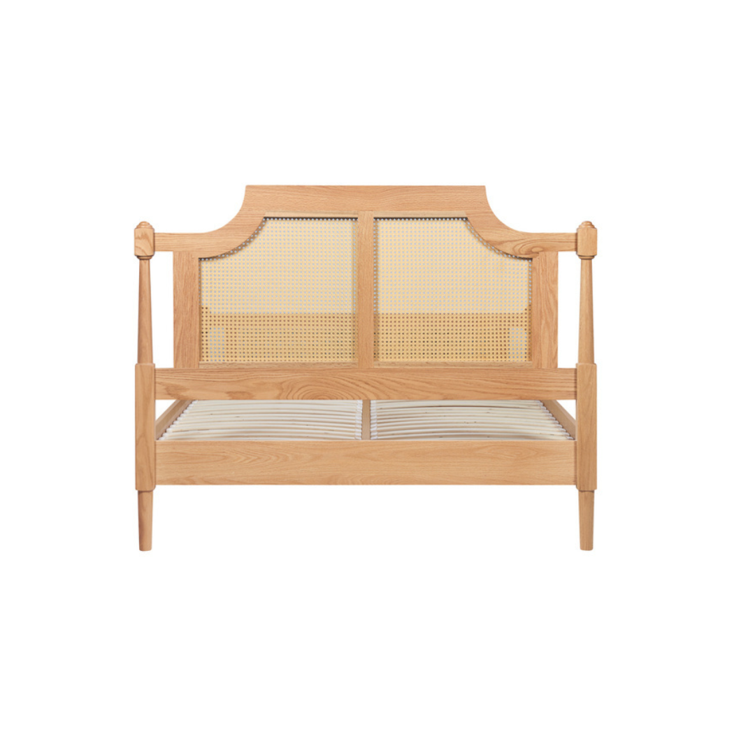 Marotta Rattan Solid Oak Oak Bed Frame