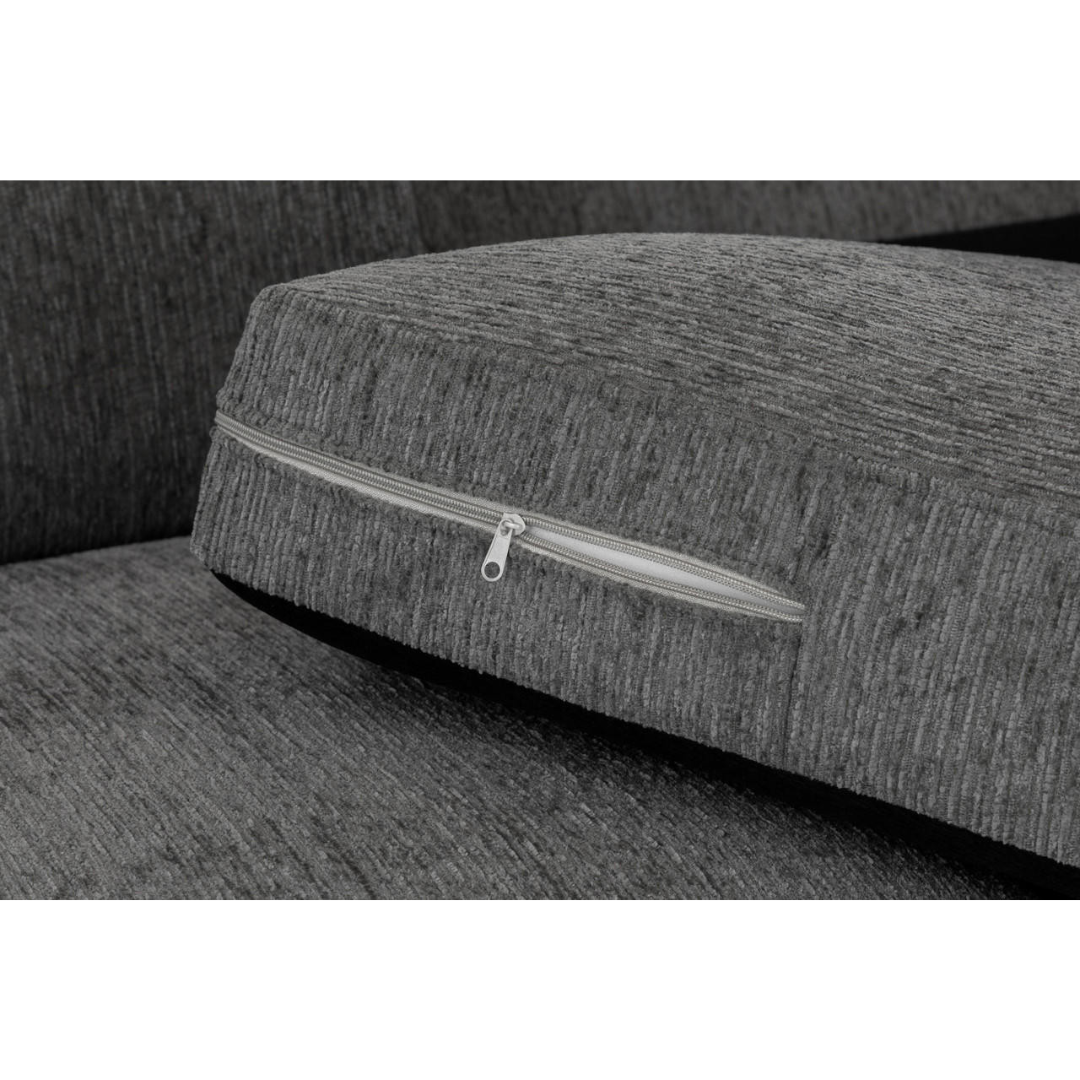 Naples Large Grey Fabric Corner Sofa