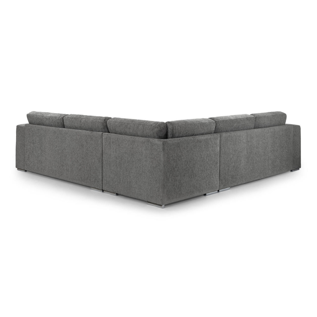 Naples Large Grey Fabric Corner Sofa