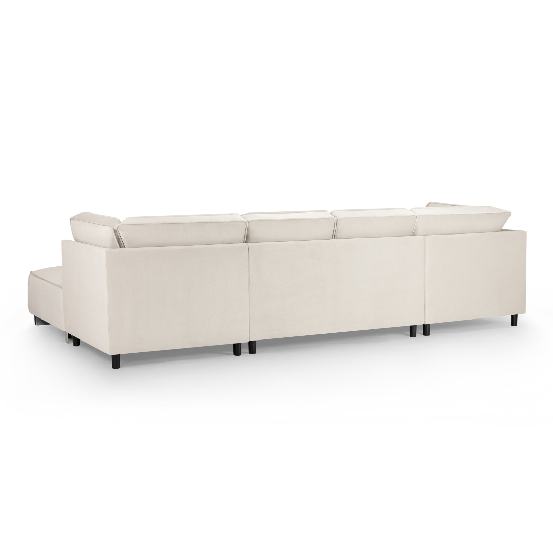 Sloane Large U Shape Cream Fabric Sofa