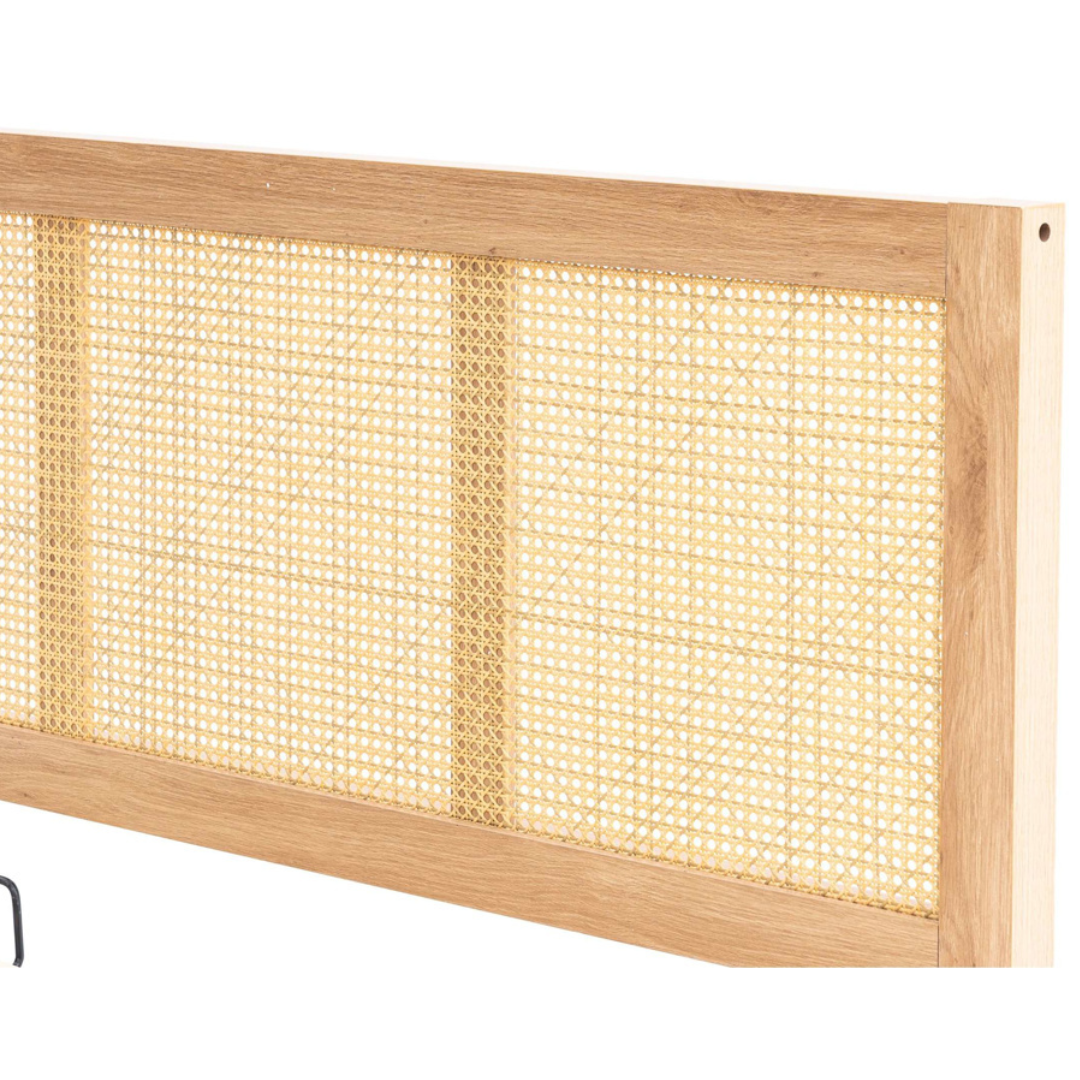 Vulpiano Rattan Ottoman Storage Bed Frame