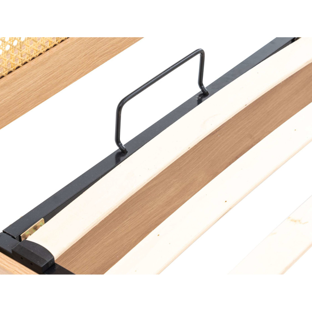 Vulpiano Rattan Ottoman Storage Bed Frame