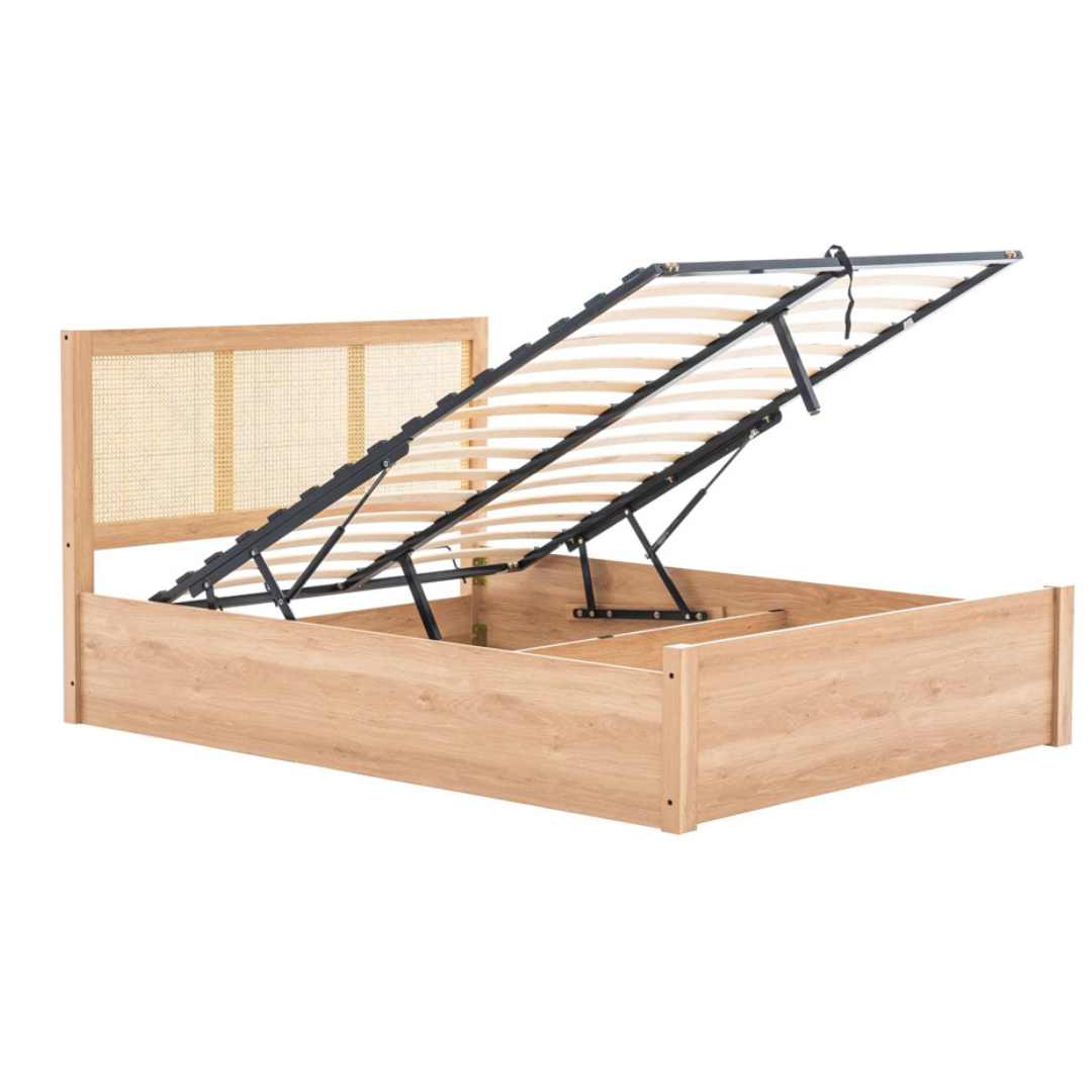 Vulpiano Rattan Ottoman Storage Bed Frame