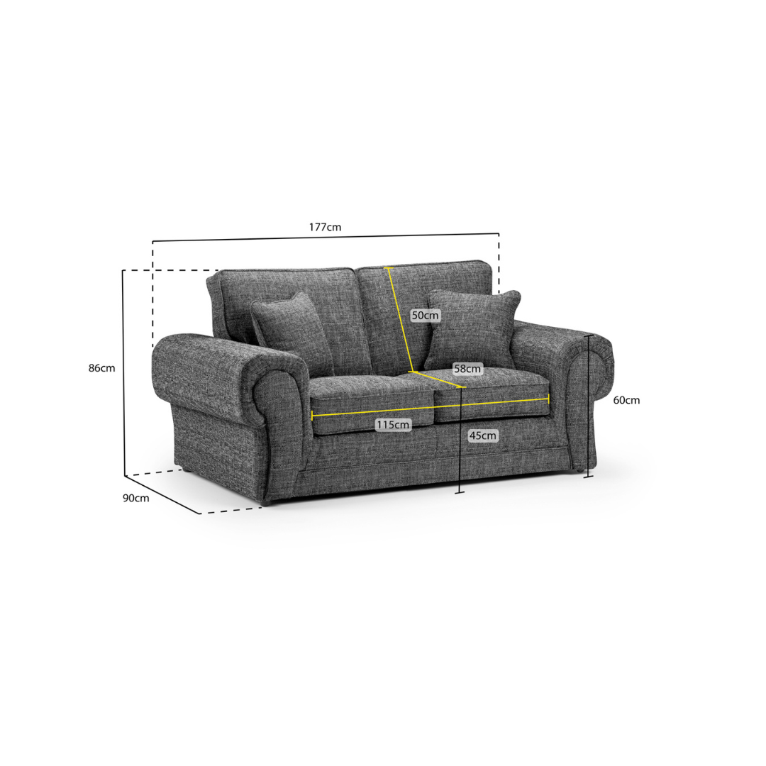Wilcot 3+2 grey Fabric Sofa Set