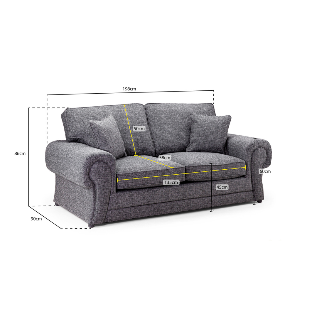 Wilcot 3+2 grey Fabric Sofa Set
